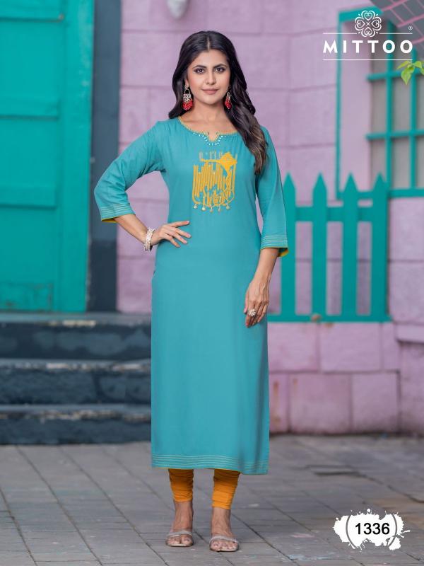 Mittoo Palak Vol 39 Rayon Embroidered Kurti Collection