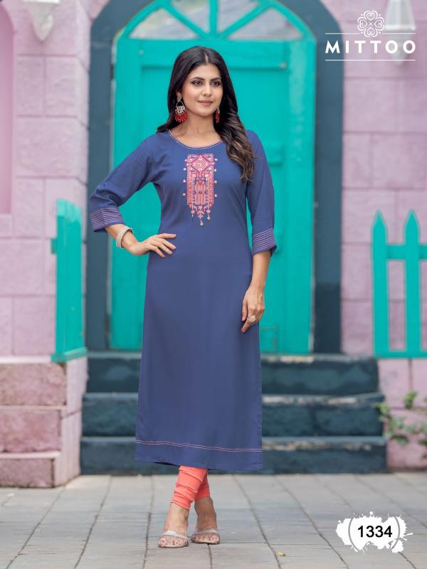 Mittoo Palak Vol 39 Rayon Embroidered Kurti Collection