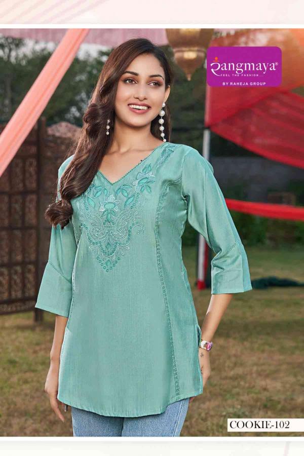 Rangmaya Cookie Vertigan Tunic Western Top Collection