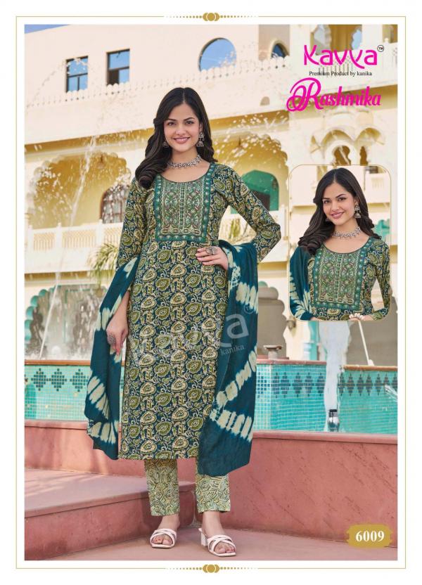 Kavya Rashmika Vol 06 Rayon Printed Kurti Pant With Dupatta