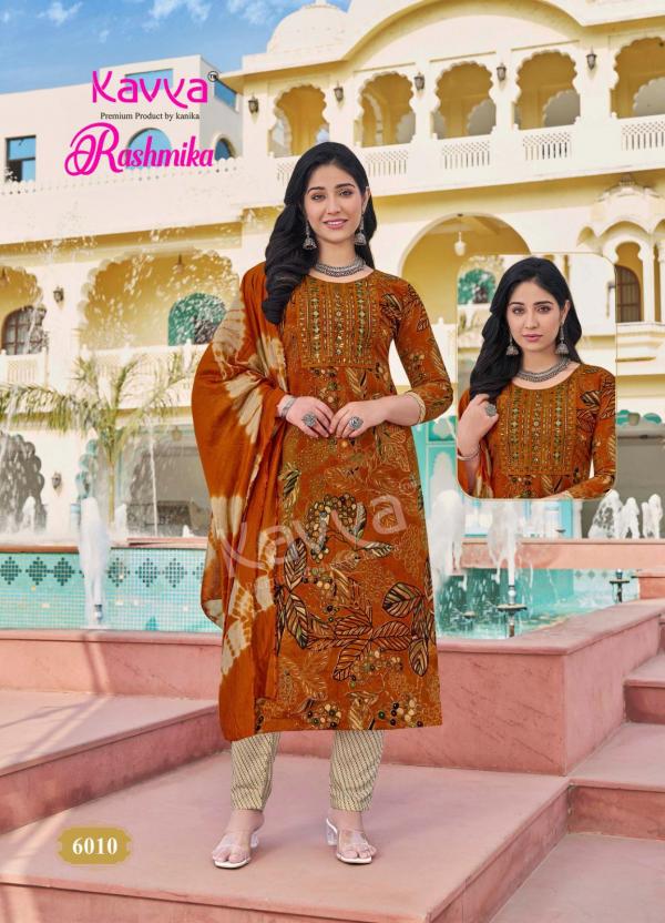 Kavya Rashmika Vol 06 Rayon Printed Kurti Pant With Dupatta