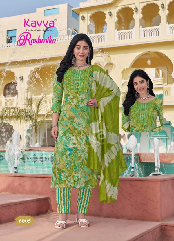 Kavya Rashmika Vol 06 Rayon Printed Kurti Pant With Dupatta