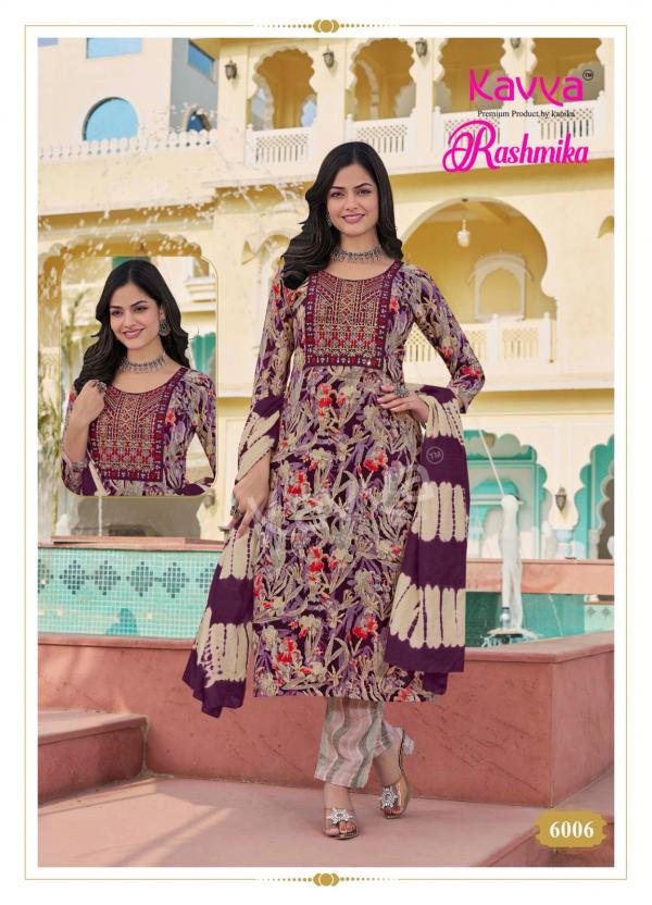 Kavya Rashmika Vol 06 Rayon Printed Kurti Pant With Dupatta