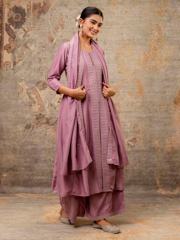 Vredevogel Roopvati Chinon Kurti Bottom With Dupatta Collection