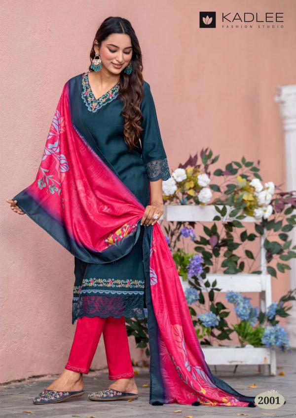 Kadlee Rivanta Viscose Weaving Kurti Bottom With Dupatta Collection