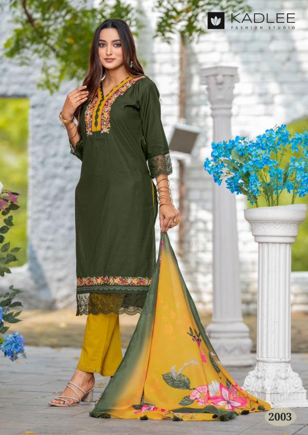 Kadlee Rivanta Viscose Weaving Kurti Bottom With Dupatta Collection