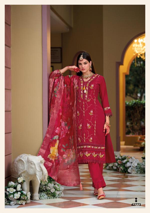 Kailee Naqush Viscose Silk Top Bottom With Dupatta Collection