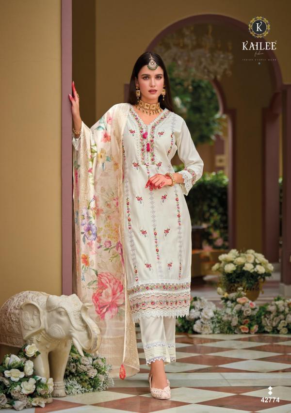 Kailee Naqush Viscose Silk Top Bottom With Dupatta Collection