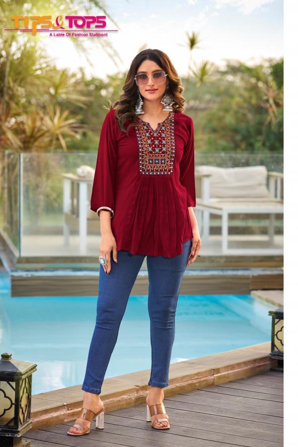 Tips And Tops Sana Vol 4 Rayon Wrinkle Tops Collection