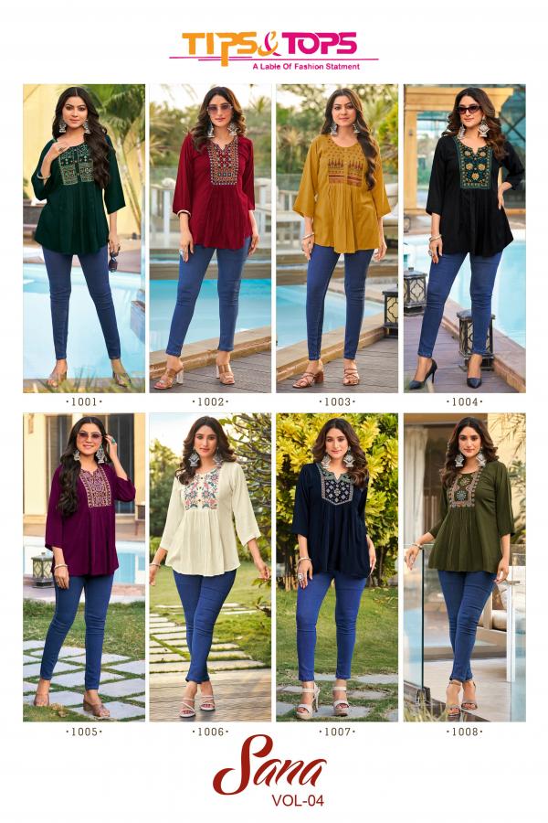 Tips And Tops Sana Vol 4 Rayon Wrinkle Tops Collection