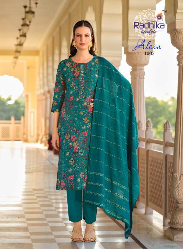 Radhika Alexa Vol 1 Vatican Silk Kurti Bottom With Dupatta