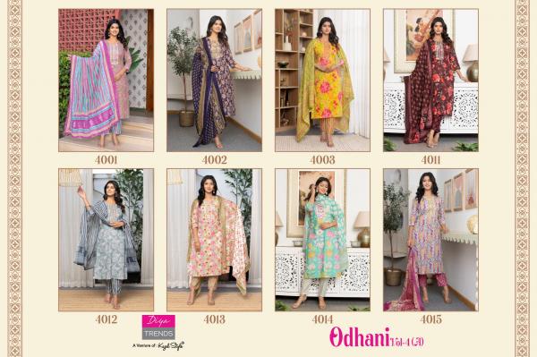 Odhani Vol 4 By Diya Trends Cotton Kurti Bottom With Dupatta