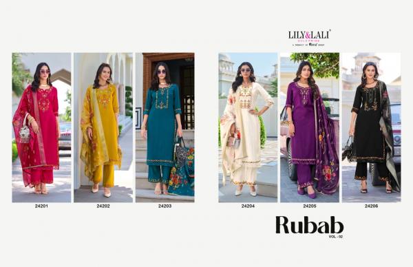 Lily And Lali Rubab Vol 2 Viscose Kurti Bottom With Dupatta