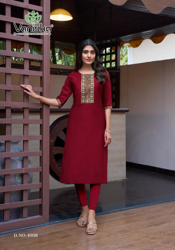 Vaniska Five Star Vol 1 Vatican Silk Fancy Kurti Collection