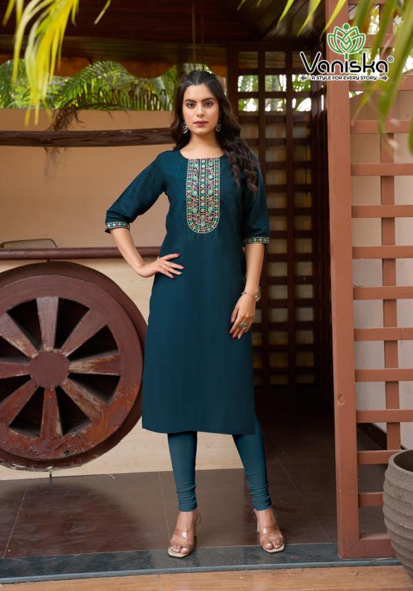 Vaniska Five Star Vol 1 Vatican Silk Fancy Kurti Collection