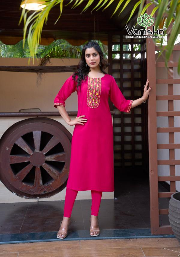 Vaniska Five Star Vol 1 Vatican Silk Fancy Kurti Collection