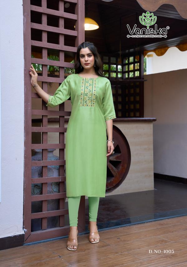 Vaniska Five Star Vol 1 Vatican Silk Fancy Kurti Collection