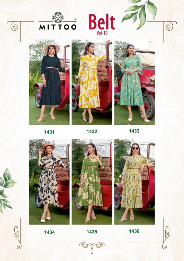 Mittoo Belt Vol 19 Fancy Rayon Printed Kurti Collection