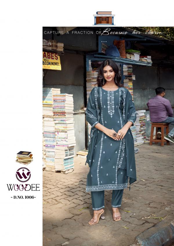 Woodee Victoria Viscose Roman Kurti Bottom With Dupatta