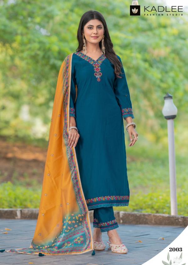 Kadlee Nirvana Viscose Weaving Kurti Bottom With Dupatta Collection