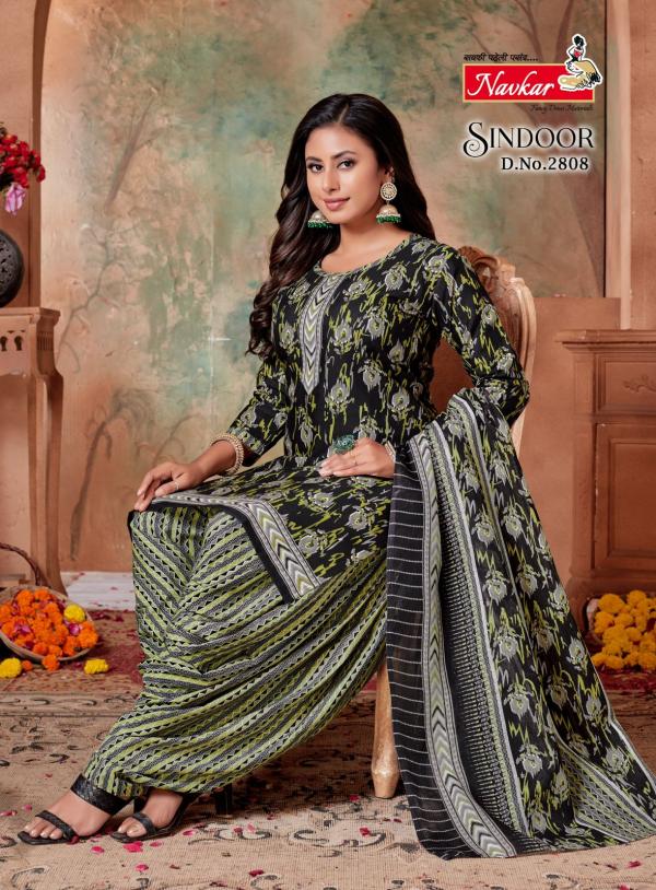 Navkar Sindoor Vol 28 Mix Cotton Printed Kurti Bottom With Dupatta