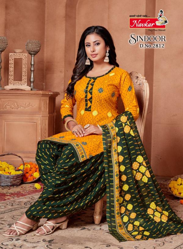 Navkar Sindoor Vol 28 Mix Cotton Printed Kurti Bottom With Dupatta