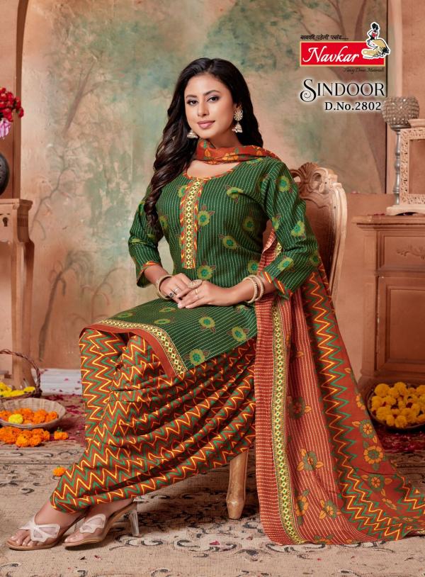 Navkar Sindoor Vol 28 Mix Cotton Printed Kurti Bottom With Dupatta