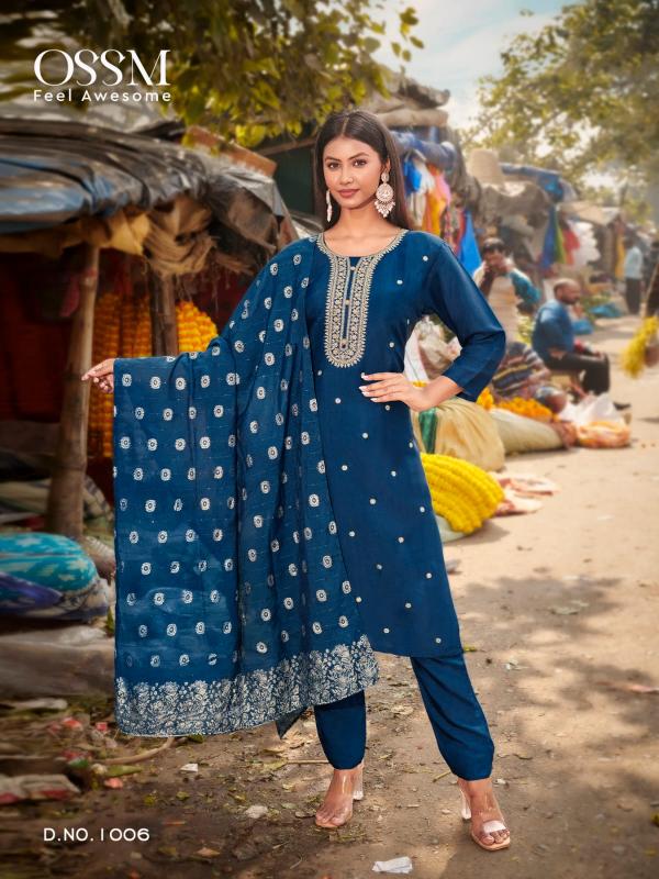 Ossm Meera 1 Fancy Kurti Bottom With Dupatta Collection