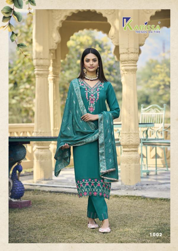 Karissa Razia Viscose Roman Kurti Bottom With Dupatta Collection