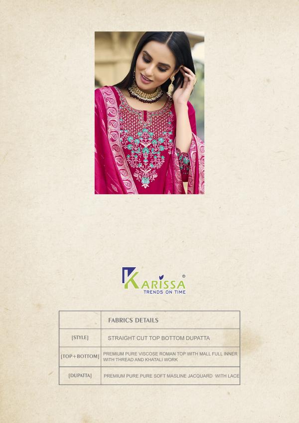 Karissa Razia Viscose Roman Kurti Bottom With Dupatta Collection