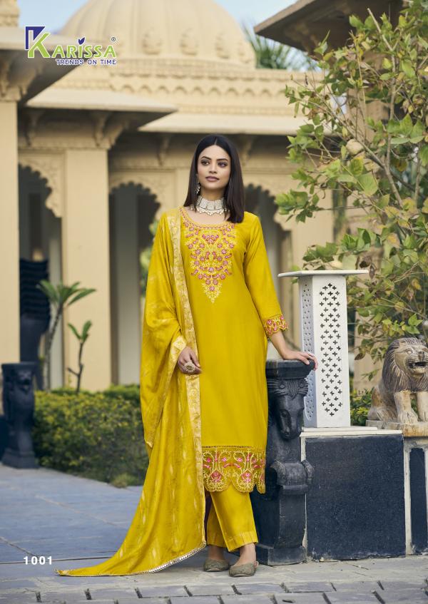 Karissa Razia Viscose Roman Kurti Bottom With Dupatta Collection