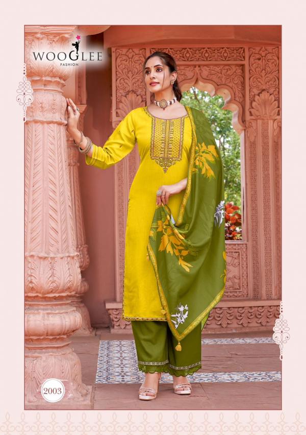 Wooglee Miraan Rayon Kurti Bottom With Dupatta Collection