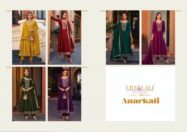 Lily And Lali Anarkali Top Bottom With Dupatta Collection