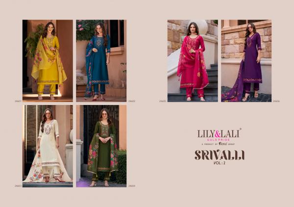 Lily And Lali Srivalli Vol 2 Viscose Silk Top Bottom With Dupatta Collection