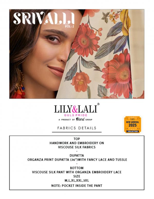 Lily And Lali Srivalli Vol 2 Viscose Silk Top Bottom With Dupatta Collection