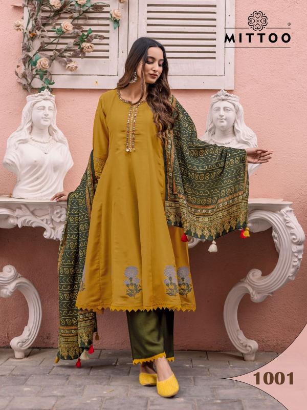 Mittoo Baarati Vichitra Kurti Bottom With Dupatta Collection