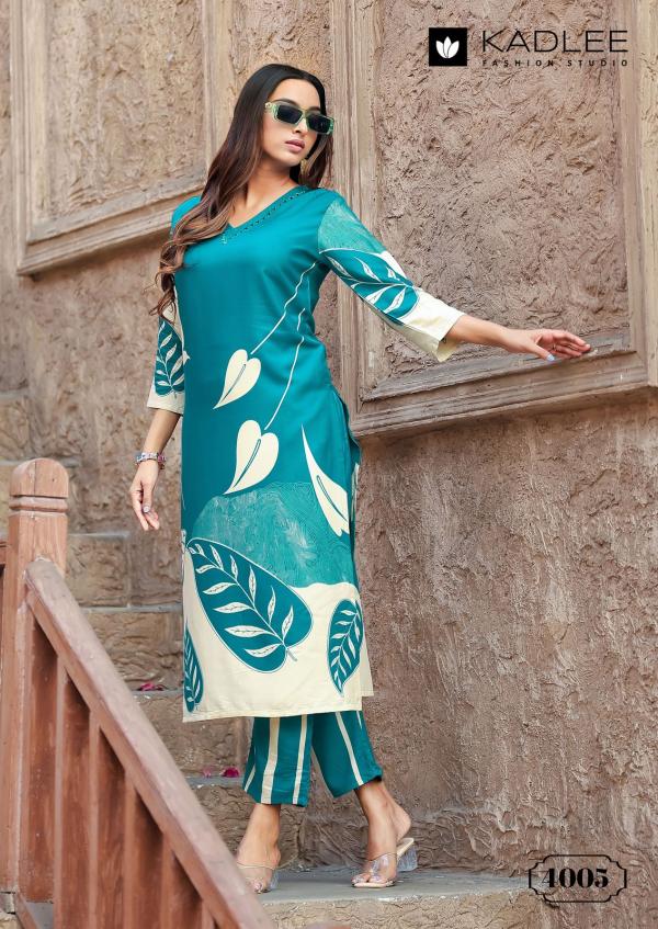 Kadlee Rangoli Rayon Printed Kurti With Bottom Collection