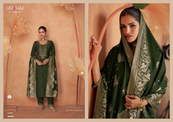 Lily And Lali Shiny Viscose Embroidered Top Bottom With Dupatta Collection