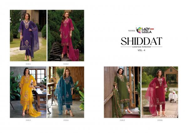 Lady Leela Shiddat Vol 4 Embroidered Kurti Pant With Dupatta Collection