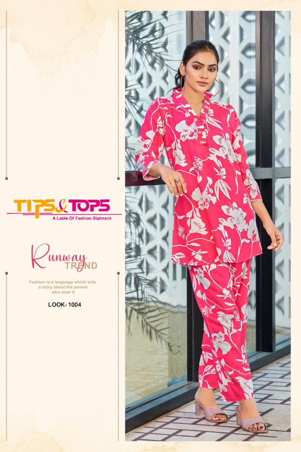 Tips And Tops Viona Rayon Printed Co Ord Set Collection