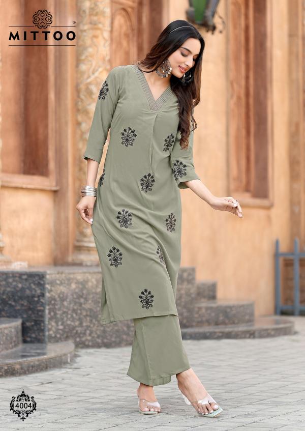 Mittoo Albela Rayon Casual Wear Top With Bottom Collection