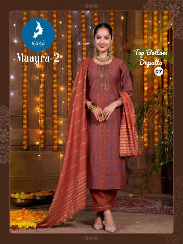 Kaya Maayra 2 Roman Silk Kurti Bottom With Dupatta Collection