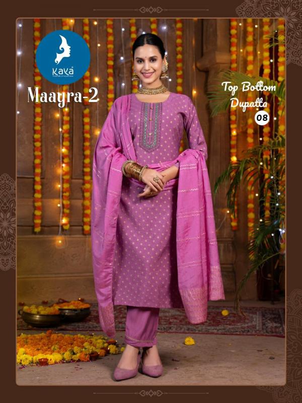 Kaya Maayra 2 Roman Silk Kurti Bottom With Dupatta Collection