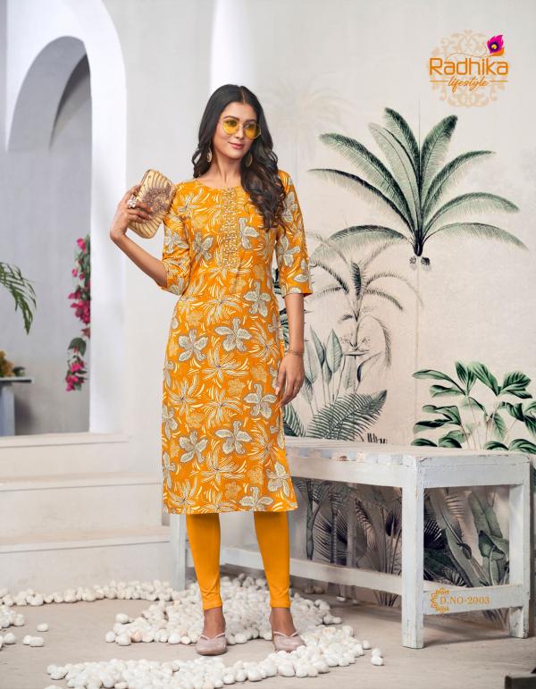 Radhika Alisha Vol 2 Rayon Printed Kurti Collection