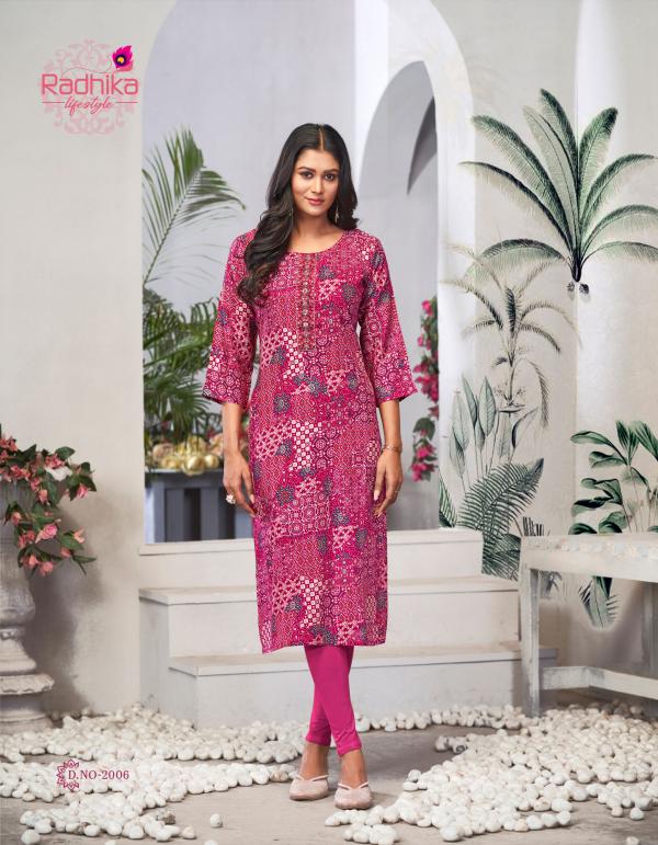 Radhika Alisha Vol 2 Rayon Printed Kurti Collection