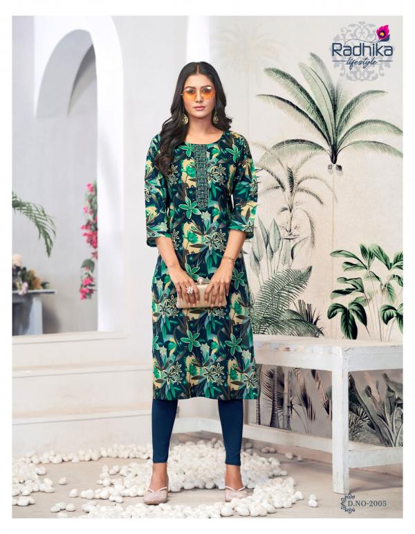 Radhika Alisha Vol 2 Rayon Printed Kurti Collection