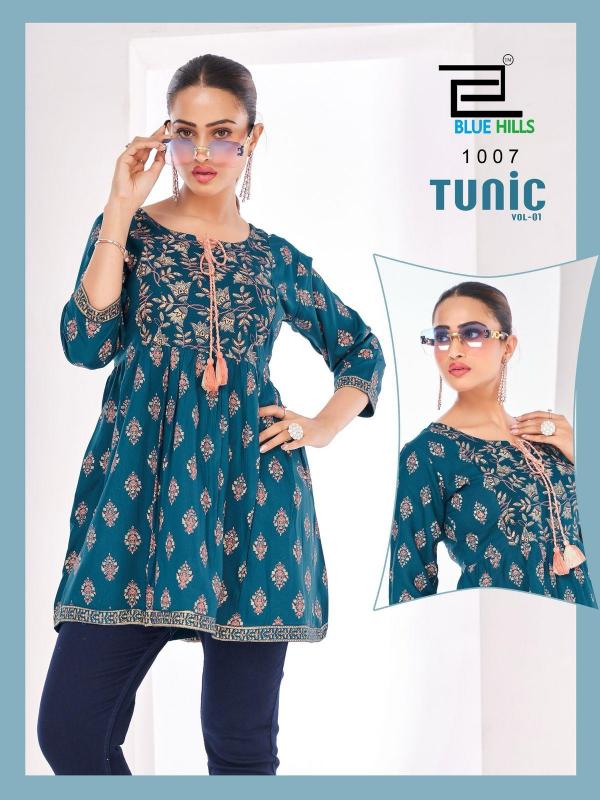 Blue Hills Tunic Vol 1 Rayon Short Top Collection