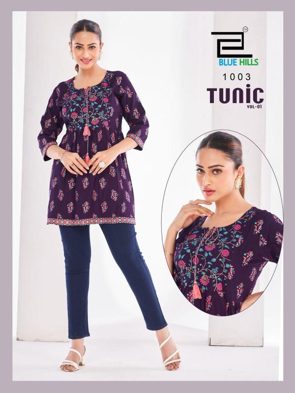 Blue Hills Tunic Vol 1 Rayon Short Top Collection