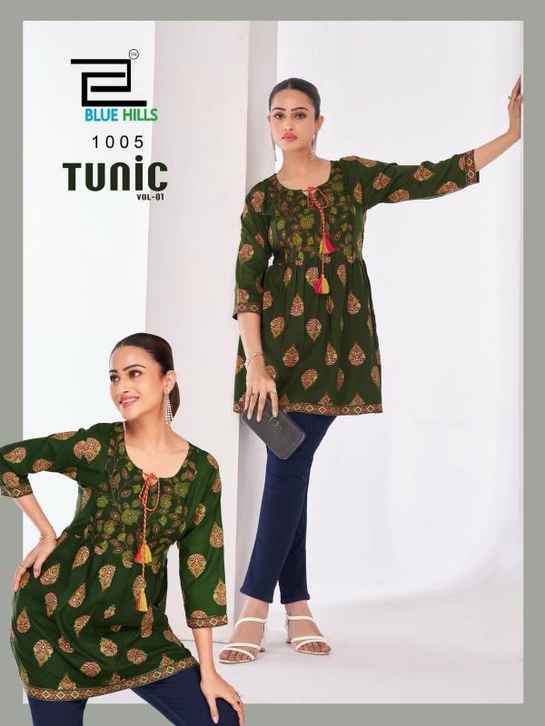 Blue Hills Tunic Vol 1 Rayon Short Top Collection