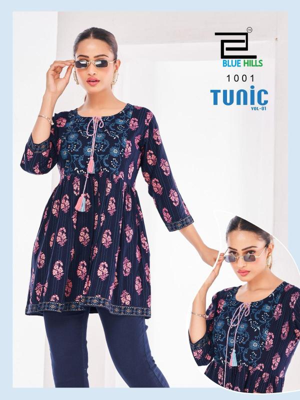 Blue Hills Tunic Vol 1 Rayon Short Top Collection